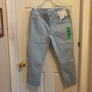 NWT Seven 7 Mid Rise Skinny Crop Pants Size 10 Light